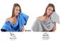 Preview: Betz Set di 10 asciugamani Premium 2 asciugamani da doccia 4 asciugamani 2 asciugamani per ospiti 2 guanti da bagno 100% cotone colore azzurro e grigio argento