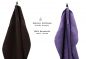 Preview: Betz Lot de 10 serviettes set de 2 serviettes de bain 4 serviettes de toilette 2 serviettes d'invité et 2 gants de toilette 100% Coton Premium couleur marron foncé, violet