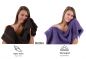 Preview: Betz Lot de 10 serviettes set de 2 serviettes de bain 4 serviettes de toilette 2 serviettes d'invité et 2 gants de toilette 100% Coton Premium couleur marron foncé, violet