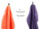 Preview: Betz 10 Piece Towel Set PREMIUM 100% Cotton 2 Wash Mitts 2 Guest Towels 4 Hand Towels 2 Bath Towels Colour: orange & purple