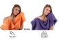 Preview: Betz 10 Piece Towel Set PREMIUM 100% Cotton 2 Wash Mitts 2 Guest Towels 4 Hand Towels 2 Bath Towels Colour: orange & purple