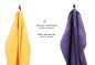 Preview: Betz 10 Piece Towel Set PREMIUM 100% Cotton 2 Wash Mitts 2 Guest Towels 4 Hand Towels 2 Bath Towels Colour: yellow & purple