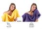 Preview: Betz 10 Piece Towel Set PREMIUM 100% Cotton 2 Wash Mitts 2 Guest Towels 4 Hand Towels 2 Bath Towels Colour: yellow & purple