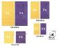 Preview: Betz 10 Piece Towel Set PREMIUM 100% Cotton 2 Wash Mitts 2 Guest Towels 4 Hand Towels 2 Bath Towels Colour: yellow & purple