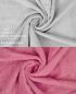 Preview: Betz 6-tlg. Handtuch-Set PREMIUM 100%Baumwolle 2 Duschtücher 4 Handtücher Farbe silbergrau und altrosa