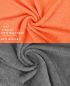 Preview: Lot de 10 serviettes débarbouillettes "Premium" couleur: orange & gris anthracite, taille: 30x30 cm de Betz