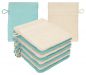 Preview: Betz 10 Stück Waschhandschuhe PREMIUM 100% Baumwolle Waschlappen Set 16x21 cm Farbe sand - ocean