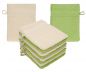 Preview: Betz Paquete de 10 manoplas de baño PREMIUM 100% algodón 16x21 cm beige arena y verde aguacate