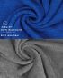 Preview: Betz 10 Stück Seiftücher PREMIUM 100% Baumwolle Seiflappen Set 30x30 cm Farbe royalblau und anthrazit