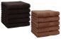 Preview: Betz 10 Piece Towel Set PREMIUM 100% Cotton 10 Face Cloths Colour: dark brown & hazel