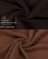 Preview: Betz 10 Piece Towel Set PREMIUM 100% Cotton 10 Face Cloths Colour: dark brown & hazel