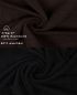 Preview: Betz Paquete de 10 piezas de toalla facial PREMIUM tamaño 30x30cm 100% algodón de colores marrón oscuro y negro