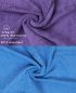 Preview: Betz 10 Piece Towel Set PREMIUM 100% Cotton 10 Face Cloths Colour: purple & light blue