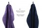 Preview: Betz 10 Stück Seiftücher PREMIUM 100% Baumwolle Seiflappen Set 30x30 cm Farbe lila und dunkelblau
