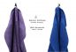 Preview: Betz 10 Piece Towel Set PREMIUM 100% Cotton 10 Face Cloths Colour: purple & royal blue