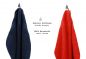 Preview: Betz 10 Piece Towel Set PREMIUM 100% Cotton 10 Face Cloths Colour: dark blue & red