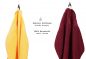 Preview: Betz 10 Piece Towel Set PREMIUM 100% Cotton 10 Face Cloths Colour: yellow & dark red