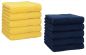 Preview: Betz 10 Piece Towel Set PREMIUM 100% Cotton 10 Face Cloths Colour: yellow & dark blue