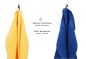 Preview: Betz 10 Piece Towel Set PREMIUM 100% Cotton 10 Face Cloths Colour: yellow & royal blue