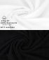Preview: Pack of 10 Wash Cloths Flannel Towels PREMIUM 100% Cotton 30x30 cm (black & white)