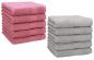 Preview: Betz Set di 10 lavette Premium misura 30 x 30 cm 100% cotone colore rosa antico e grigio argento