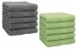 Preview: Betz 10 Piece Towel Set PREMIUM 100% Cotton 10 Face Cloths Colour: anthracite & apple green