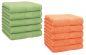 Preview: Betz Paquete de 10 piezas de toalla facial PREMIUM tamaño 30x30cm 100% algodón de colores verde manzana y naranja