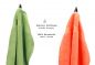 Preview: Betz 10 Piece Towel Set PREMIUM 100% Cotton 10 Face Cloths Colour: apple green & orange