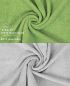 Preview: Betz 10 Stück Gästehandtücher PREMIUM 100%Baumwolle Gästetuch-Set 30x50 cm Farbe apfelgrün und silbergrau