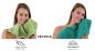 Preview: Betz 10 Piece Towel Set PREMIUM 100% Cotton 10 Guest Towels Colour: apple green & emerald green