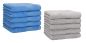 Preview: Betz 10 Piece Towel Set PREMIUM 100% Cotton 10 Guest Towels Colour: light blue & silver grey