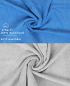 Preview: Betz 10 Piece Towel Set PREMIUM 100% Cotton 10 Guest Towels Colour: light blue & silver grey