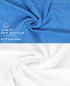 Preview: Betz 10 Toallas para invitados PREMIUM 100% algodón 30x50cm en azul claro y blanco