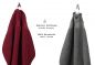 Preview: Betz 10 Piece Towel Set PREMIUM 100% Cotton 10 Guest Towels Colour: dark red & anthracite