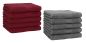 Preview: Betz 10 Piece Towel Set PREMIUM 100% Cotton 10 Guest Towels Colour: dark red & anthracite