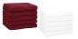 Preview: Betz 10 Piece Towel Set PREMIUM 100% Cotton 10 Guest Towels Colour: dark red & white