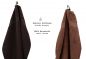 Preview: Betz 10 Piece Towel Set PREMIUM 100% Cotton 10 Guest Towels Colour: dark brown & hazel