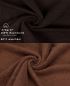 Preview: Betz 10 Piece Towel Set PREMIUM 100% Cotton 10 Guest Towels Colour: dark brown & hazel