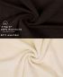 Preview: 10er Pack Gästehandtücher "Premium" Farbe: Dunkelbraun & Beige, Größe: 30x50 cm