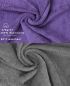 Preview: Betz 10 Piece Towel Set PREMIUM 100% Cotton 10 Guest Towels Colour: purple & anthracite