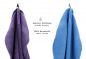 Preview: Betz 10 Toallas para invitados PREMIUM 100% algodón 30x50cm en morado y azul claro