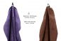 Preview: Lot de 10 serviettes d'invité "Premium" taille 30 x 50 cm couleur violet/noisette, qualité 470g/m², 10 serviettes d'invité 30x50 cm en coton de Betz
