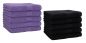 Preview: Betz 10 Piece Towel Set PREMIUM 100% Cotton 10 Guest Towels Colour: purple & black
