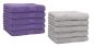 Preview: Betz 10 Piece Towel Set PREMIUM 100% Cotton 10 Guest Towels Colour: purple & silver grey