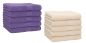 Preview: Betz 10 Stück Gästehandtücher PREMIUM 100%Baumwolle Gästetuch-Set 30x50 cm Farbe lila und beige