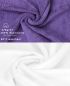 Preview: Betz 10 Toallas para invitados PREMIUM 100% algodón 30x50cm en morado y blanco