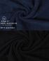 Preview: Betz 10 Piece Towel Set PREMIUM 100% Cotton 10 Guest Towels Colour: dark blue & black