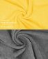 Preview: Betz 10 Stück Gästehandtücher PREMIUM 100%Baumwolle Gästetuch-Set 30x50 cm Farbe gelb und anthrazit