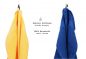 Preview: Betz 10 Piece Towel Set PREMIUM 100% Cotton 10 Guest Towels Colour: yellow & royal blue