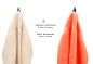 Preview: Betz 10 Piece Towel Set PREMIUM 100% Cotton 10 Guest Towels Colour: beige & orange